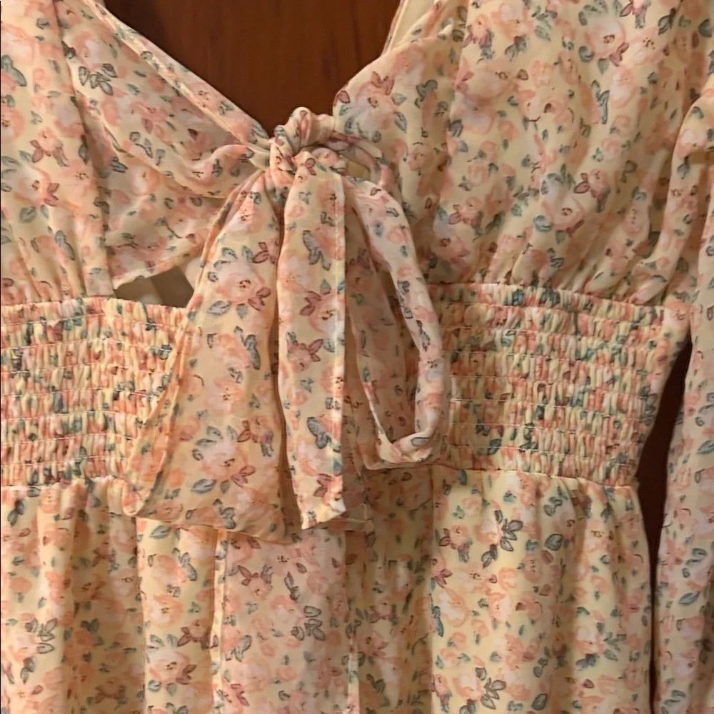 Floral Wrap-Front Mini Dress - Picture 8 of 12